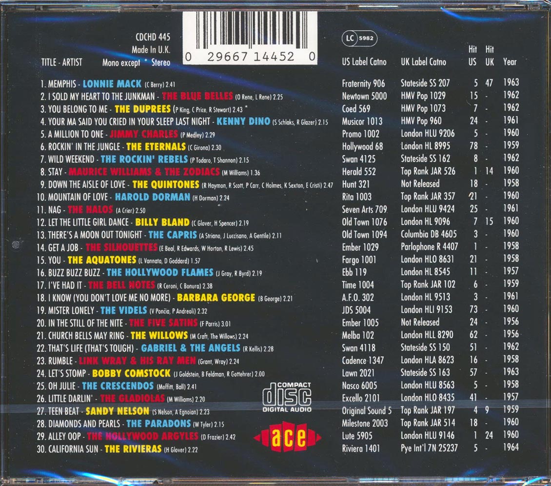 Various - The Golden Age Of American Rock N Roll Volume 2: Hot 100 Hits From 1954-1963 (30 tracks)