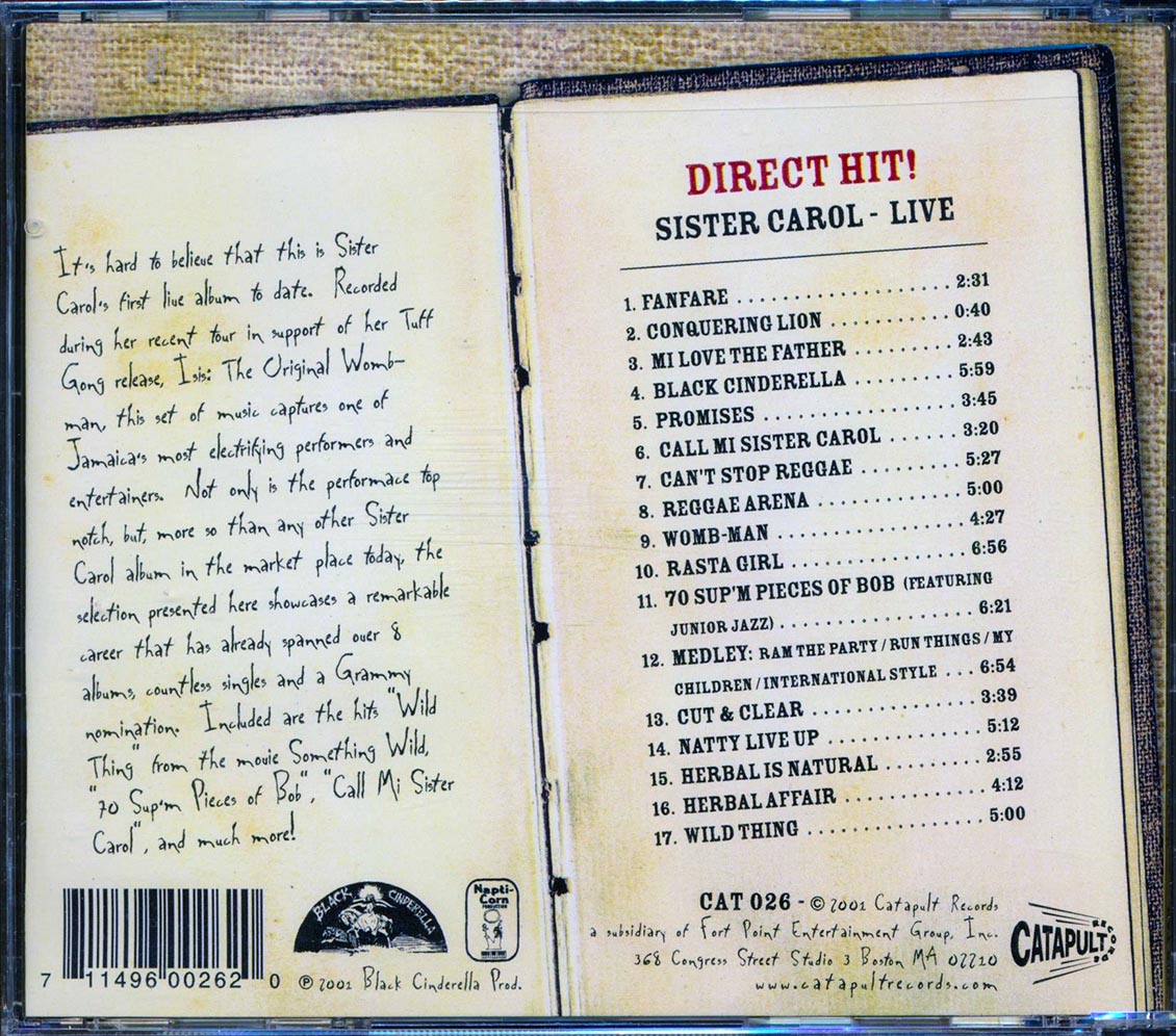 Sister Carol - Direct Hit: Live