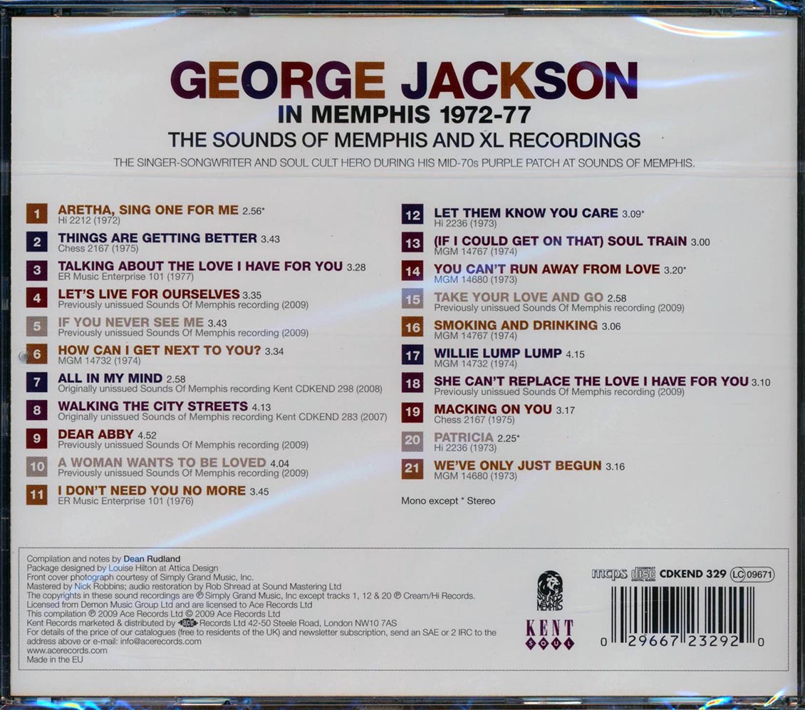 George Jackson - In Memphis 1972-1977 (21 tracks)