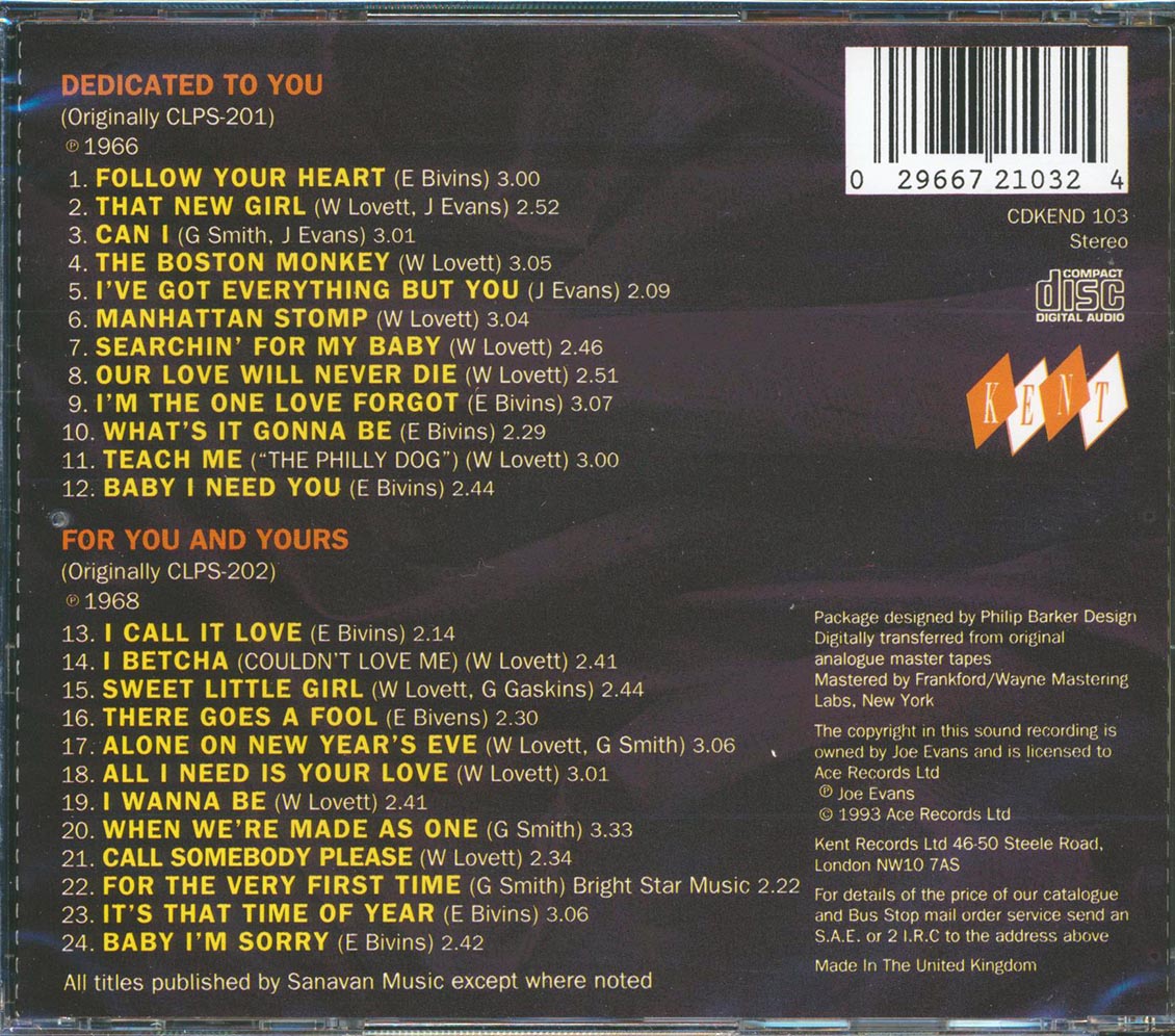 The Manhattans - Dedicated To You + For You And Yours (24 tracks)