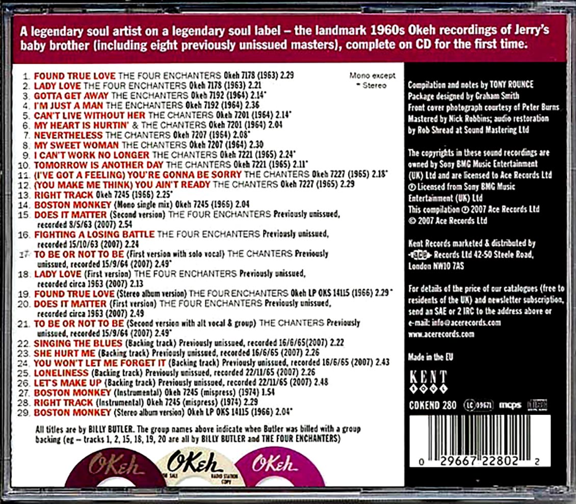 Billy Butler - The Right Tracks: The Complete Okeh Recordings 1963-1966 (29 tracks)
