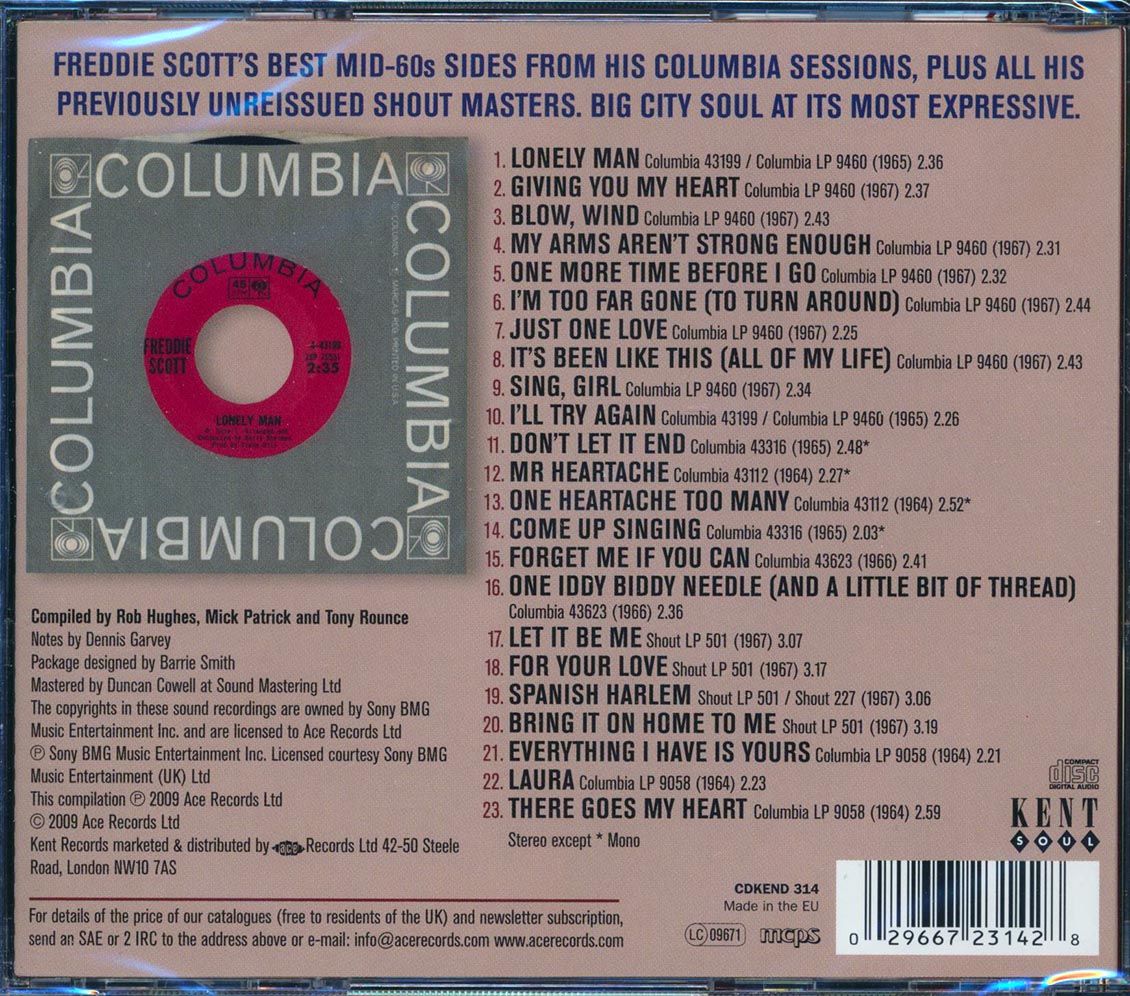 Freddie Scott - Mr. Heartache: The Best Of The Columbia Recordings Plus (23 tracks)