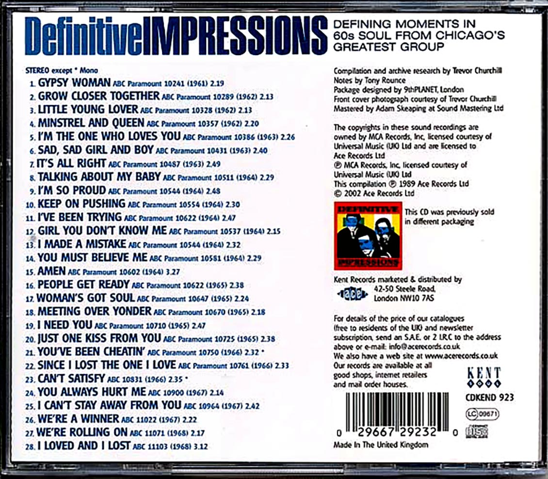 The Impressions - Definitive (28 tracks)