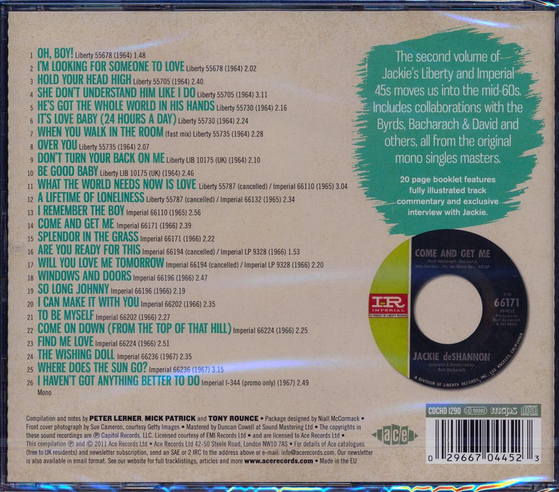 Jackie DeShannon - Come And Get Me: The Complete Liberty And Imperial Singles Volume 2 (26 tracks)