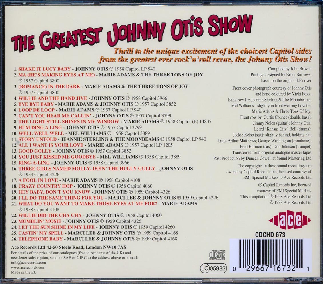 Johnny Otis - The Greatest Johnny Otis Show (26 tracks)