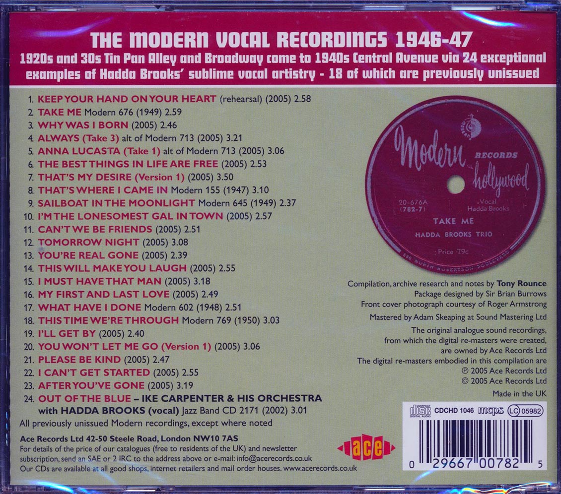 Hadda Brooks - That's Where I Came In (24 tracks)
