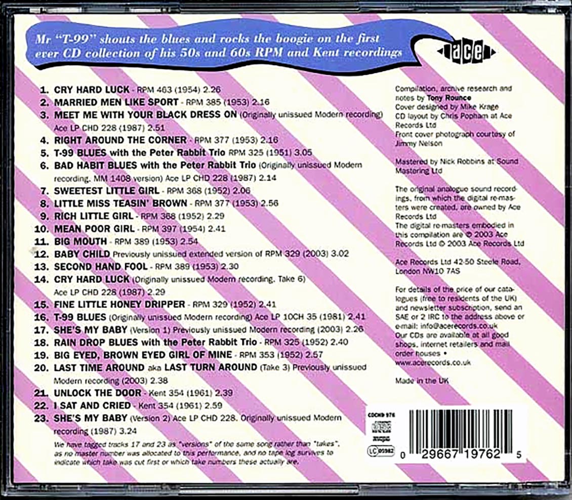 Jimmy T99 Nelson - Cry Hard Luck: The RPM And Kent Recordings 1951-1961 (23 tracks)