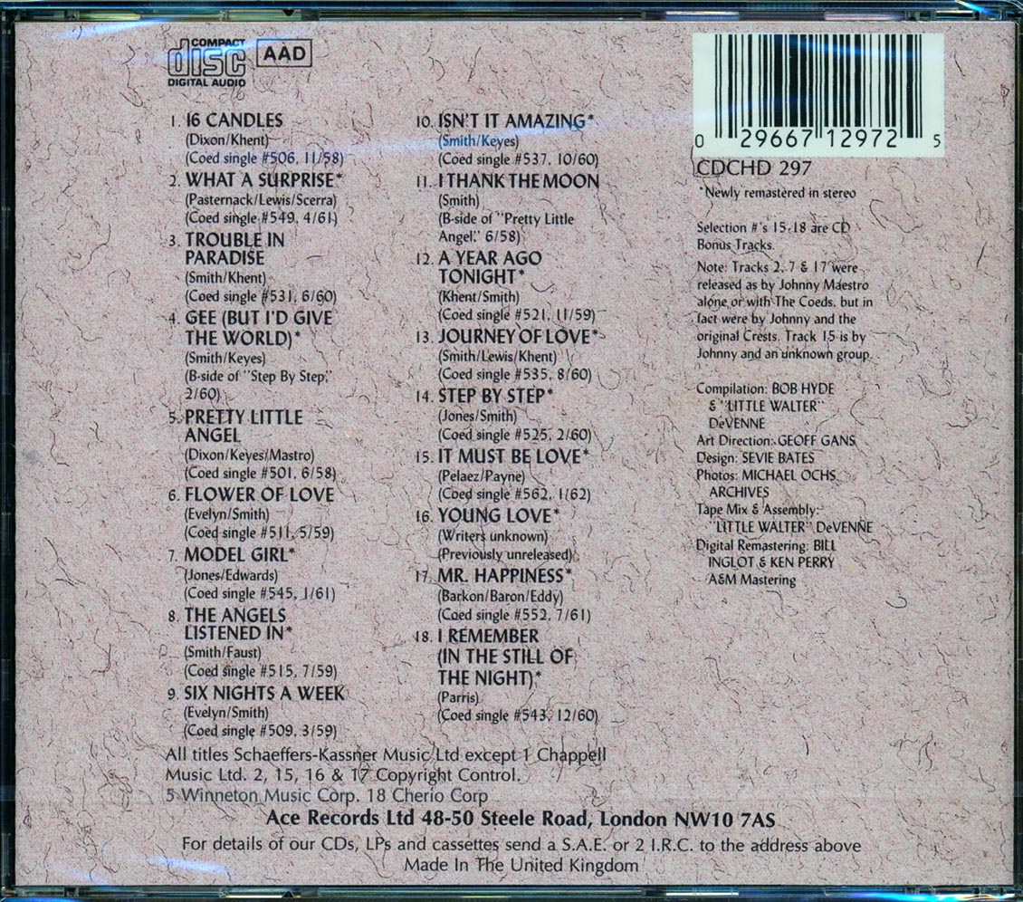 The Crests - The Best Of The Crests Featuring Johnny Maestro