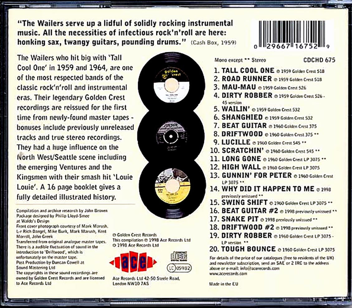 The Fabulous Wailers - Original Golden & Crest Masters (20 tracks)