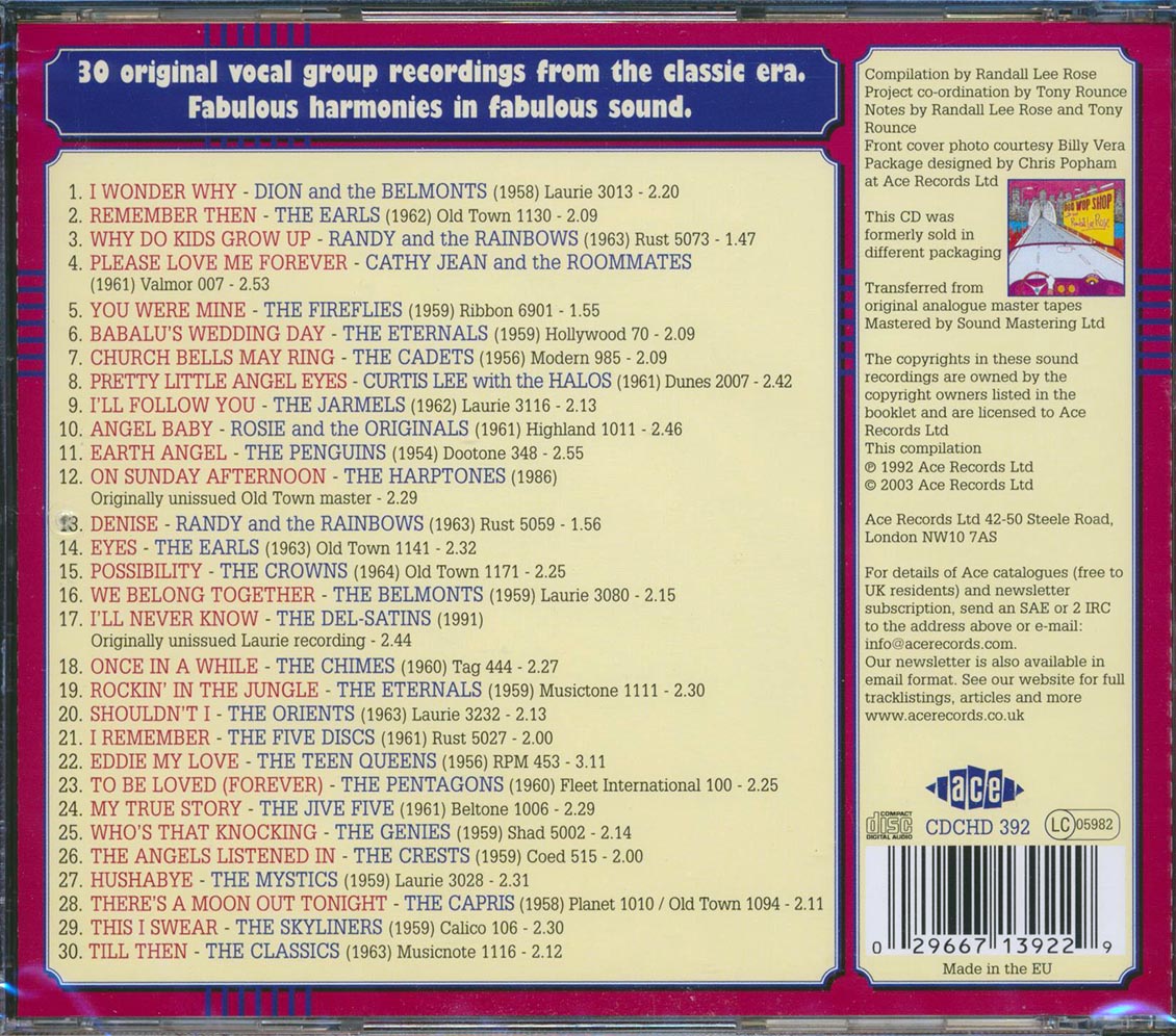 Various - Doo Wop Shop: 30 Vocal Group Classics (30 tracks)