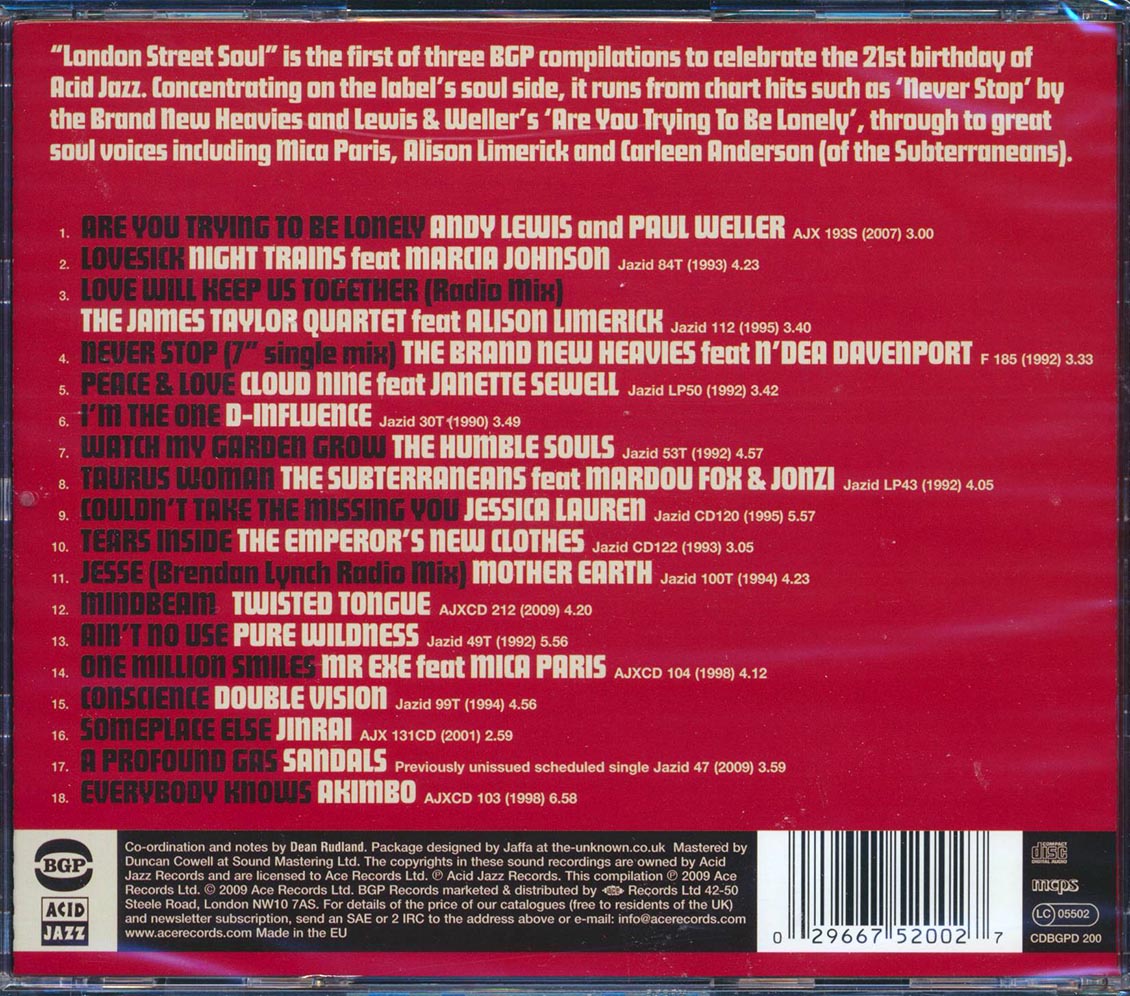 Various - London Street Soul 1988-2009: 21 Years Of Acid Jazz Records