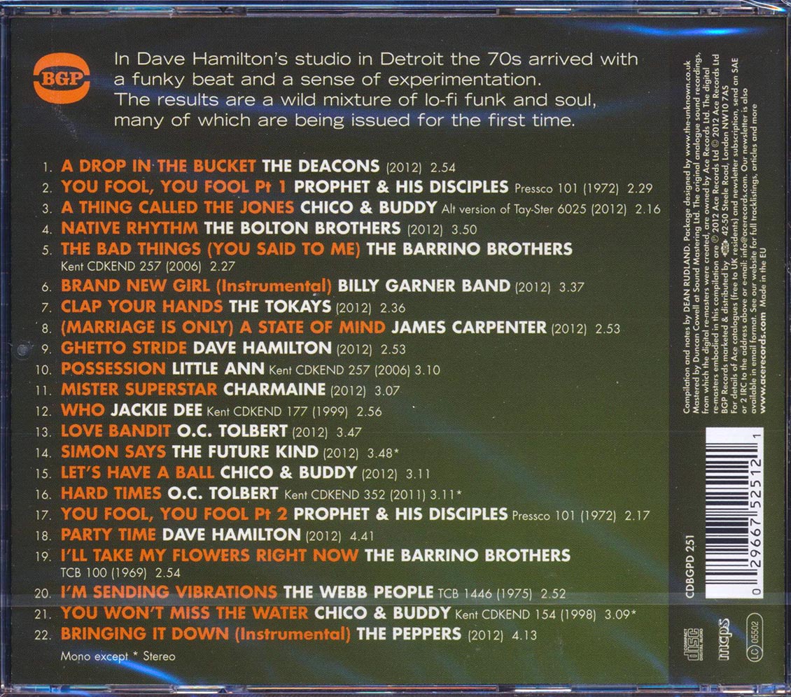 Various - The Detroit Funk Vaults: Funk And Soul From Dace Hamilton 1968-1979 (22 tracks)