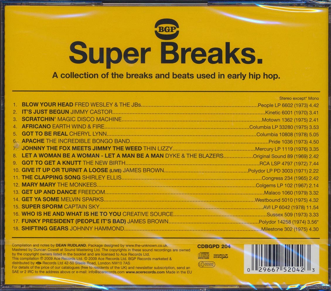 Various - Super Breaks: Return To The Old School, Classic Breaks And Beats From The Birth Of Hip Hop