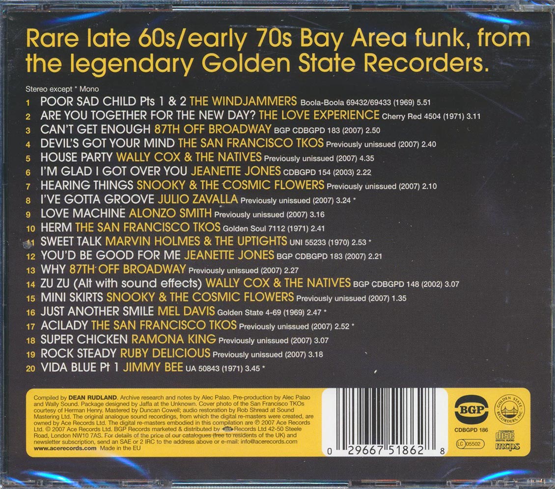 Various - Golden State Funk: Impossibly Rare Funk From The Bay Area (20 tracks)
