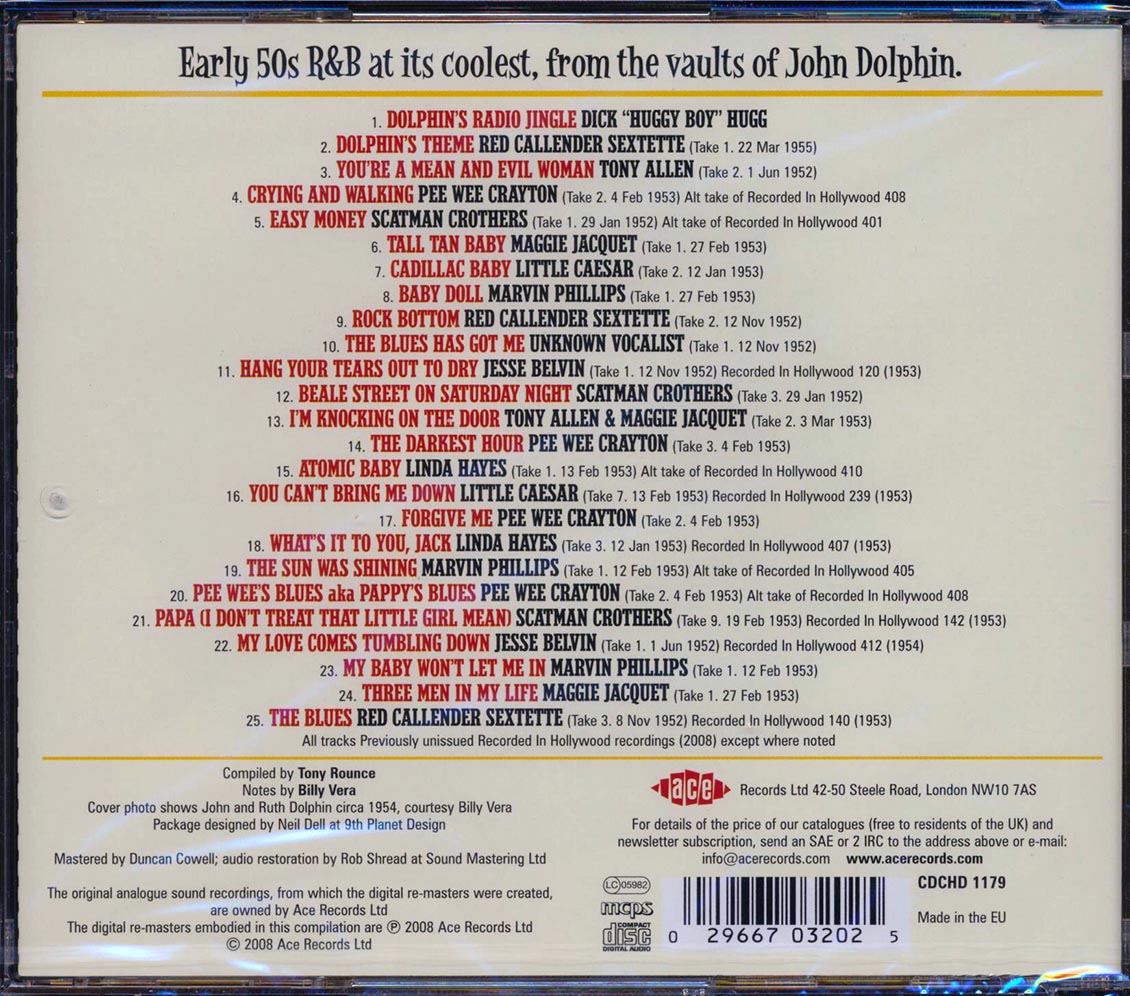Various - On With The Jive: 1950s R & B From Dolphin's Of Hollywood Volume 1 (25 tracks)