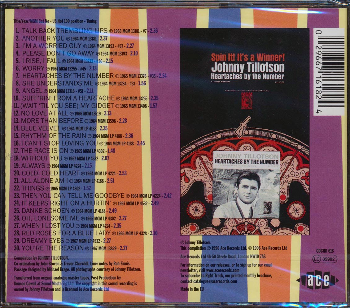 Johnny Tillotson - You're The Reason: The Best Of The MGM Years (30 tracks)