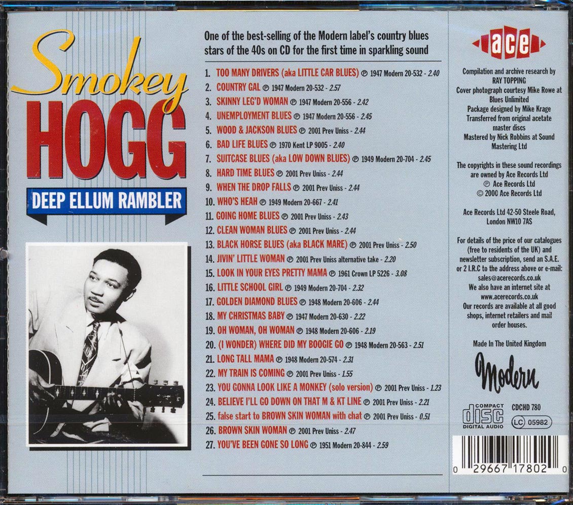 Smokey Hogg - Deep Ellum Rambler (27 tracks)