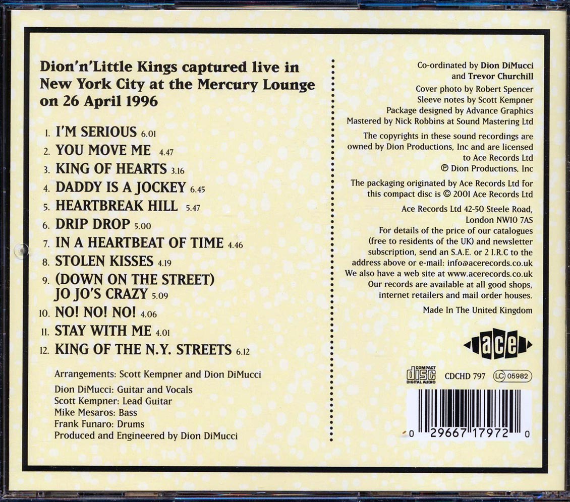 Dion N Little Kings - Live In New York