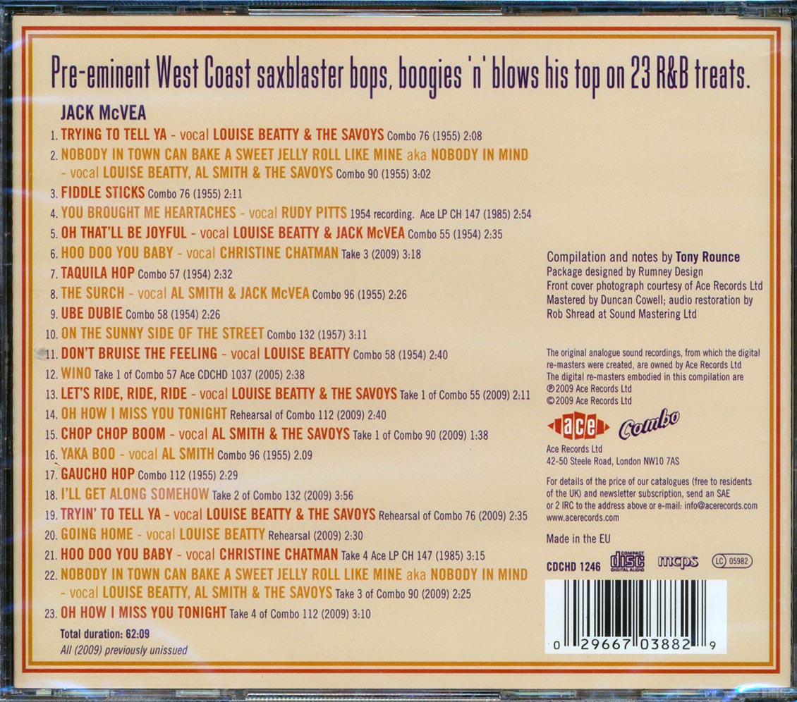 Jack McVea & His Orchestra - Fortissimo: The Combo Recordings (23 tracks)