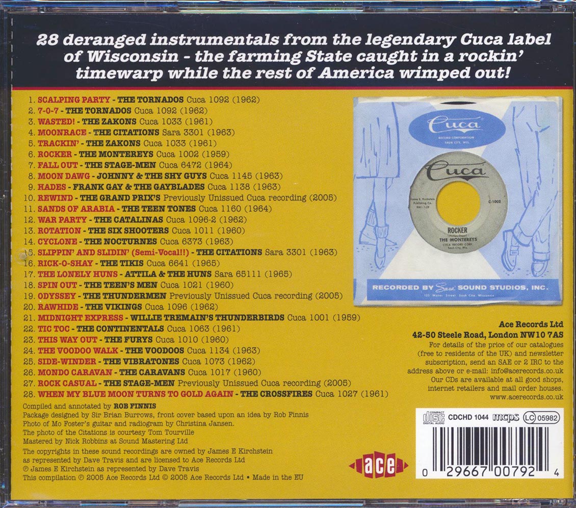 Various - Elemental Instrumentals: Raw, Primitive Instrumental Rock From Cuca Records Of Wisconsin, 1959-1965 (28 tracks)