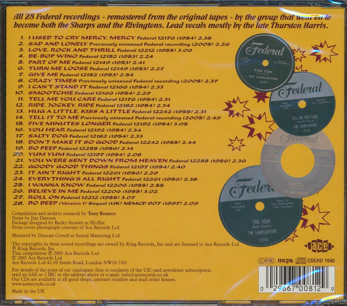 The Lamplighters - Loving, Rocking, Thrilling: The Complete Federal Recordings (28 tracks)