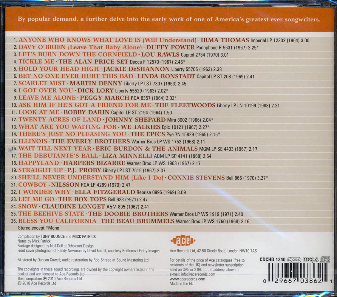 Various - Bless You California: More Early Songs Of Randy Newman (26 tracks)