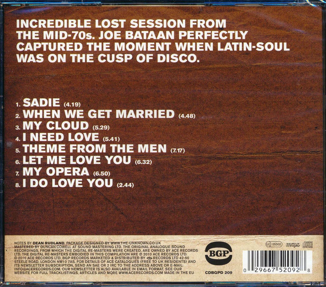 Joe Bataan - The Lost Sessions: New York 1976