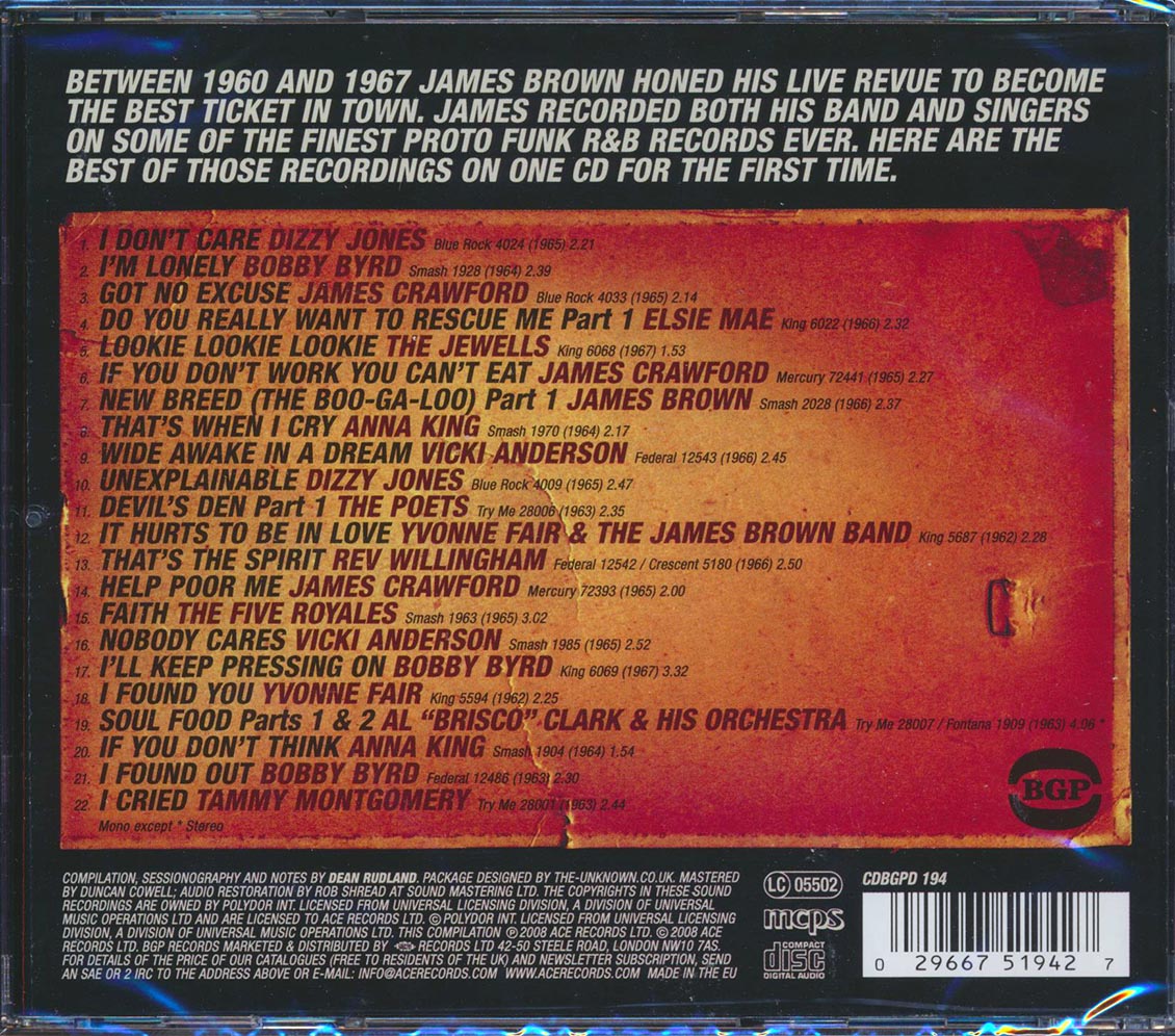Various - The Godfather's R & B: James Brown's Productions 1962-1967 (22 tracks)