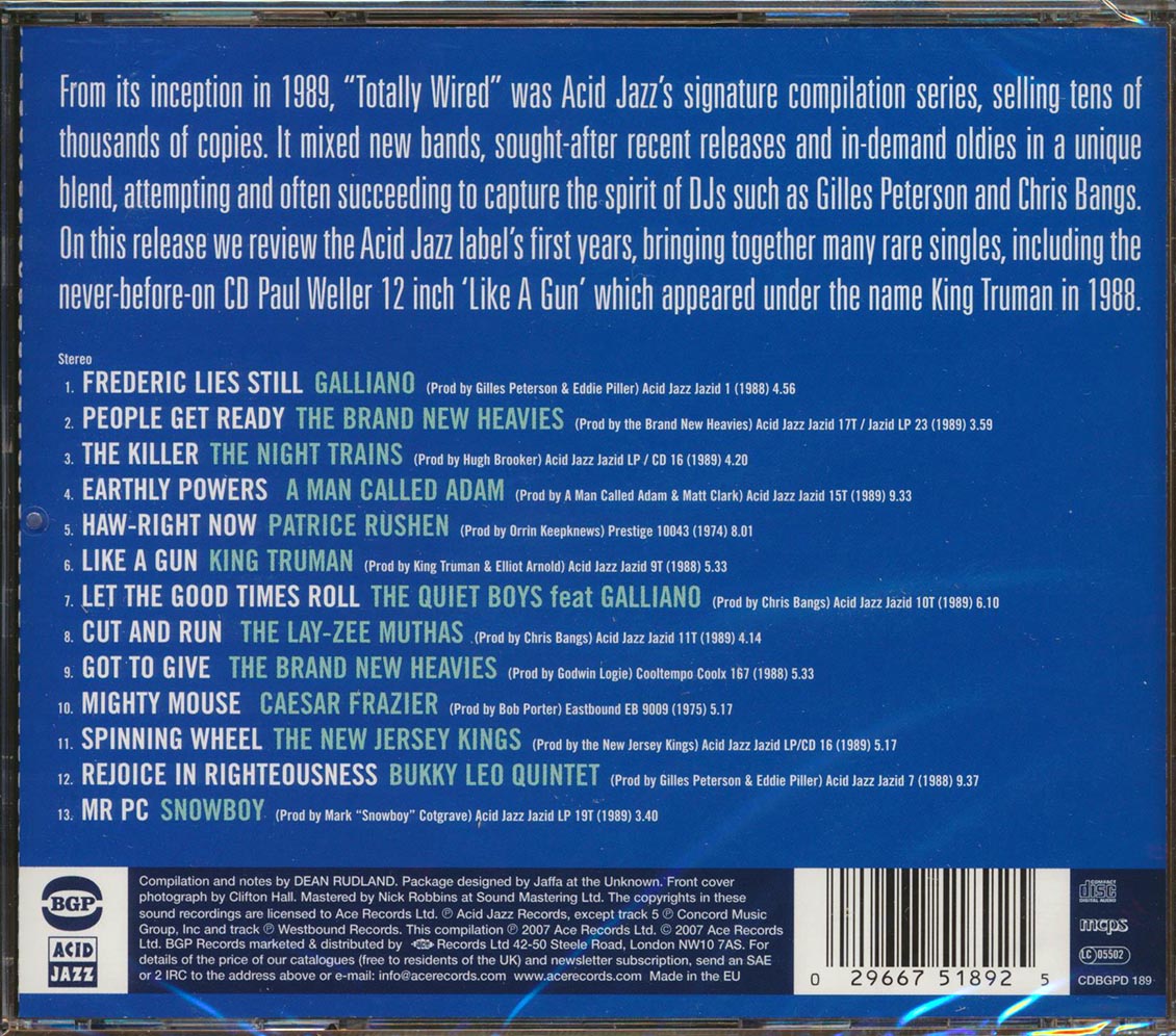 Various - Totally Wired & Illicit Grooves: Acid Jazz, The Birth Of A Scene 1987-1990