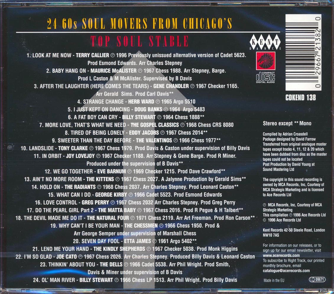 Various - Just Keep On Dancing: Chess Northern Soul (24 tracks)