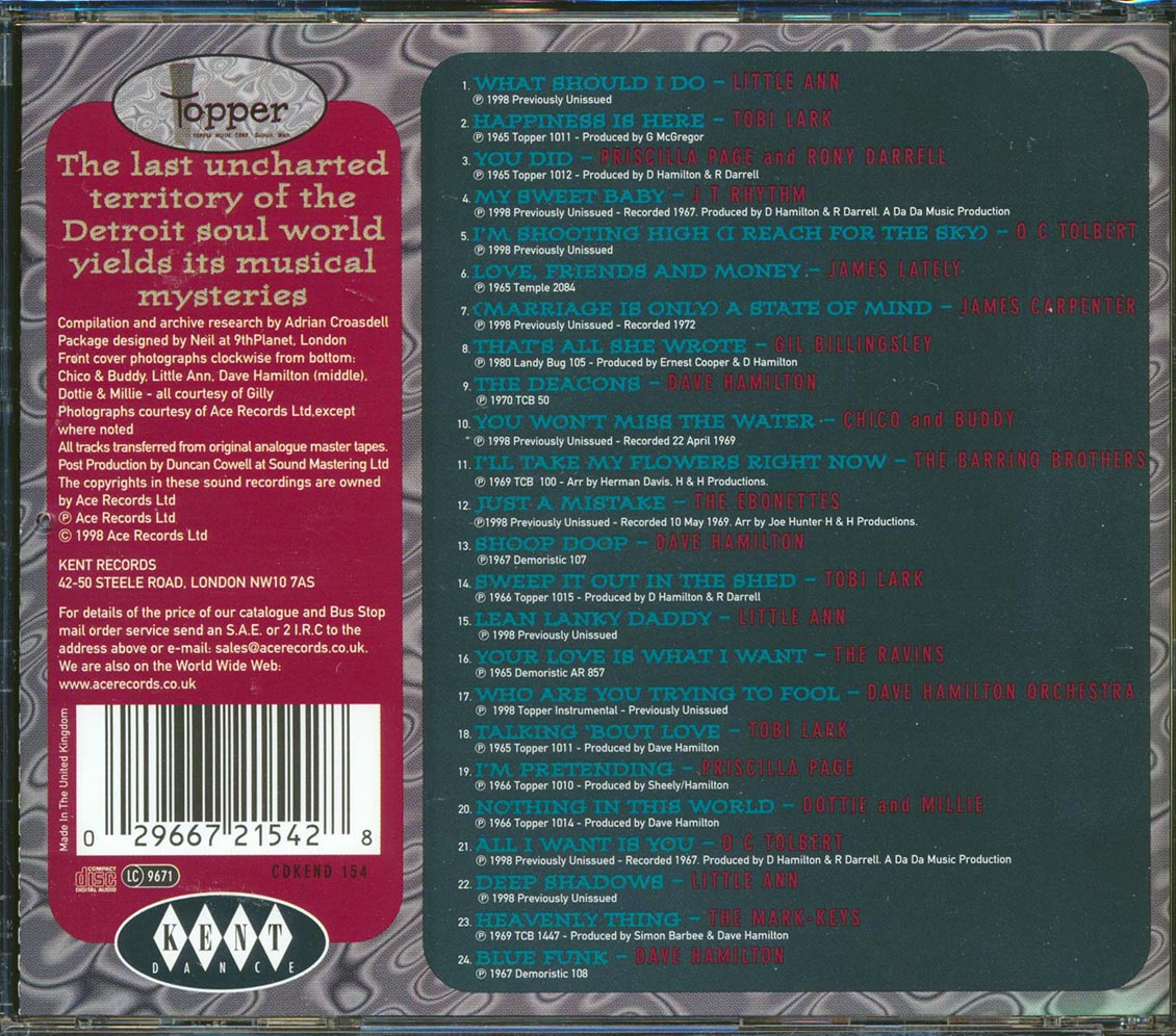 Various - Dave Hamilton's Detroit Dancers: The Soul Providers (24 tracks)