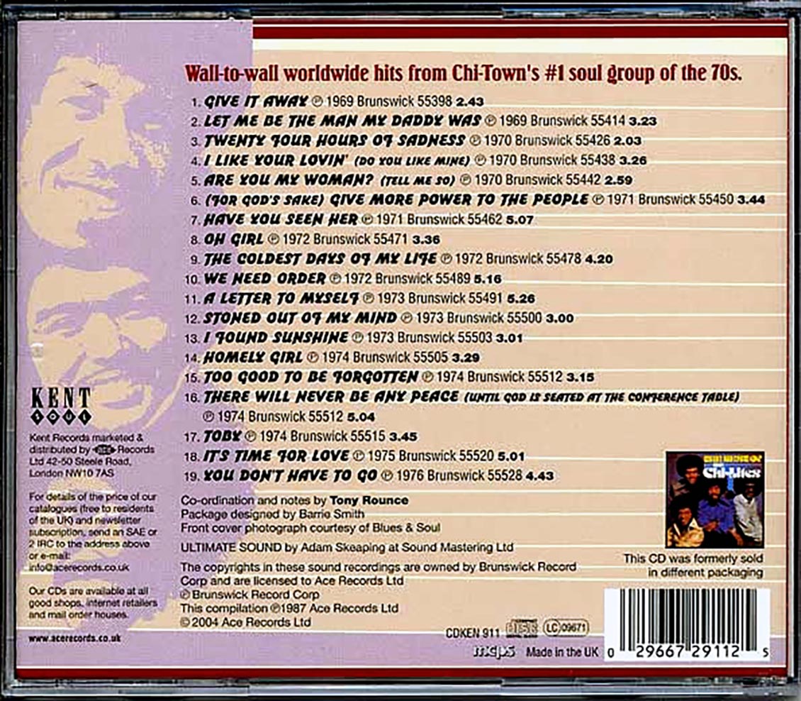 The Chi-lites - The Best Of The Chi-lites: The Original Brunswick Recordings 1969-1975