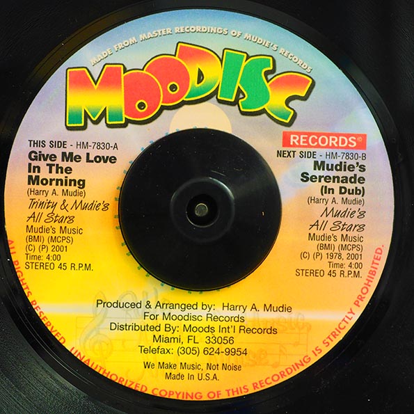 Trinity - Give Me Love In The Morning  /  Mudies All Stars Mudie's Serenade