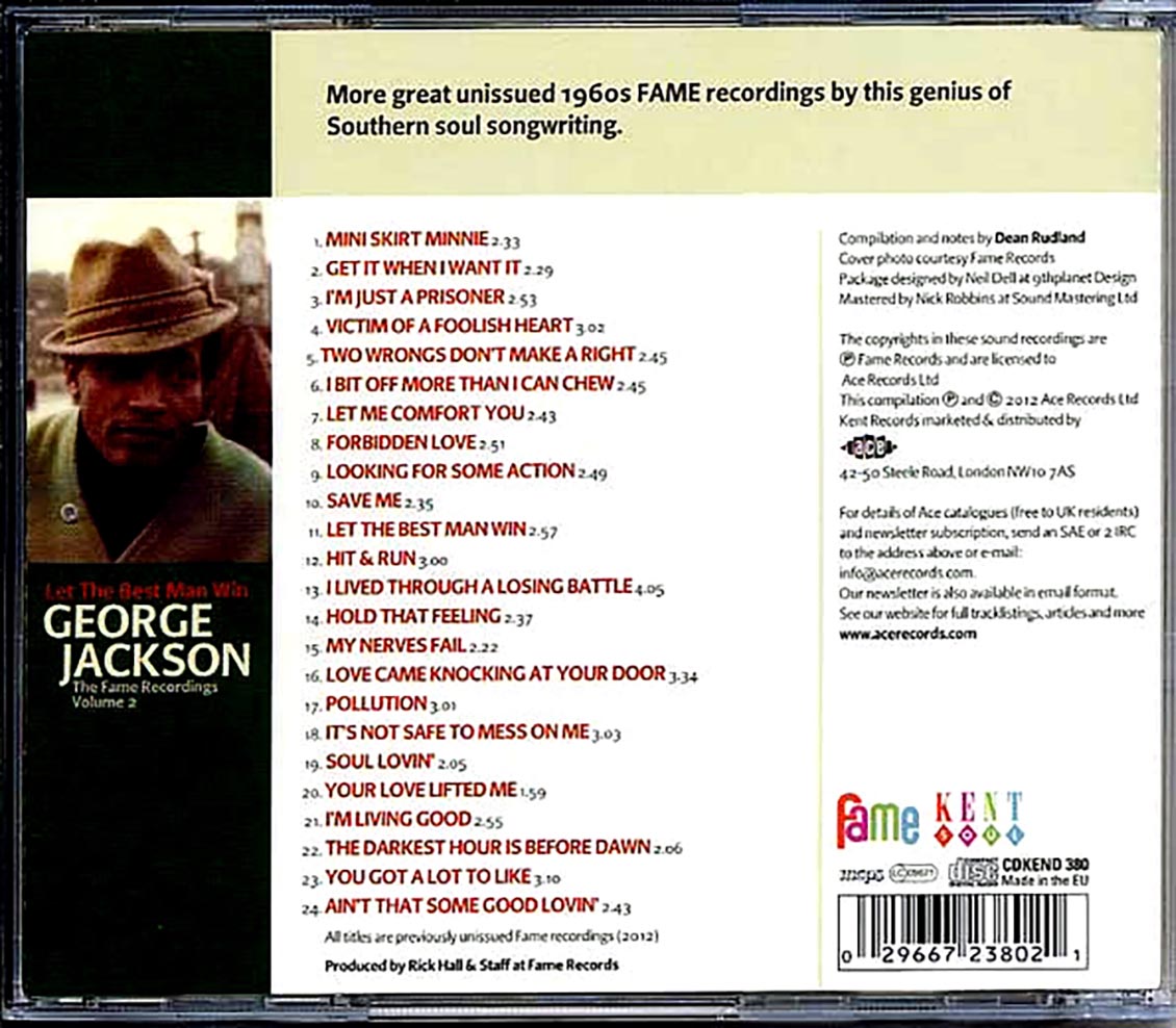 George Jackson - Let The Best Man Win: The Fame Recordings Volume 2 (24 tracks)