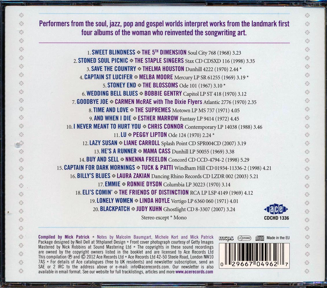 Various - Sassafras & Moonshine: The Songs Of Laura Nyro (20 tracks)