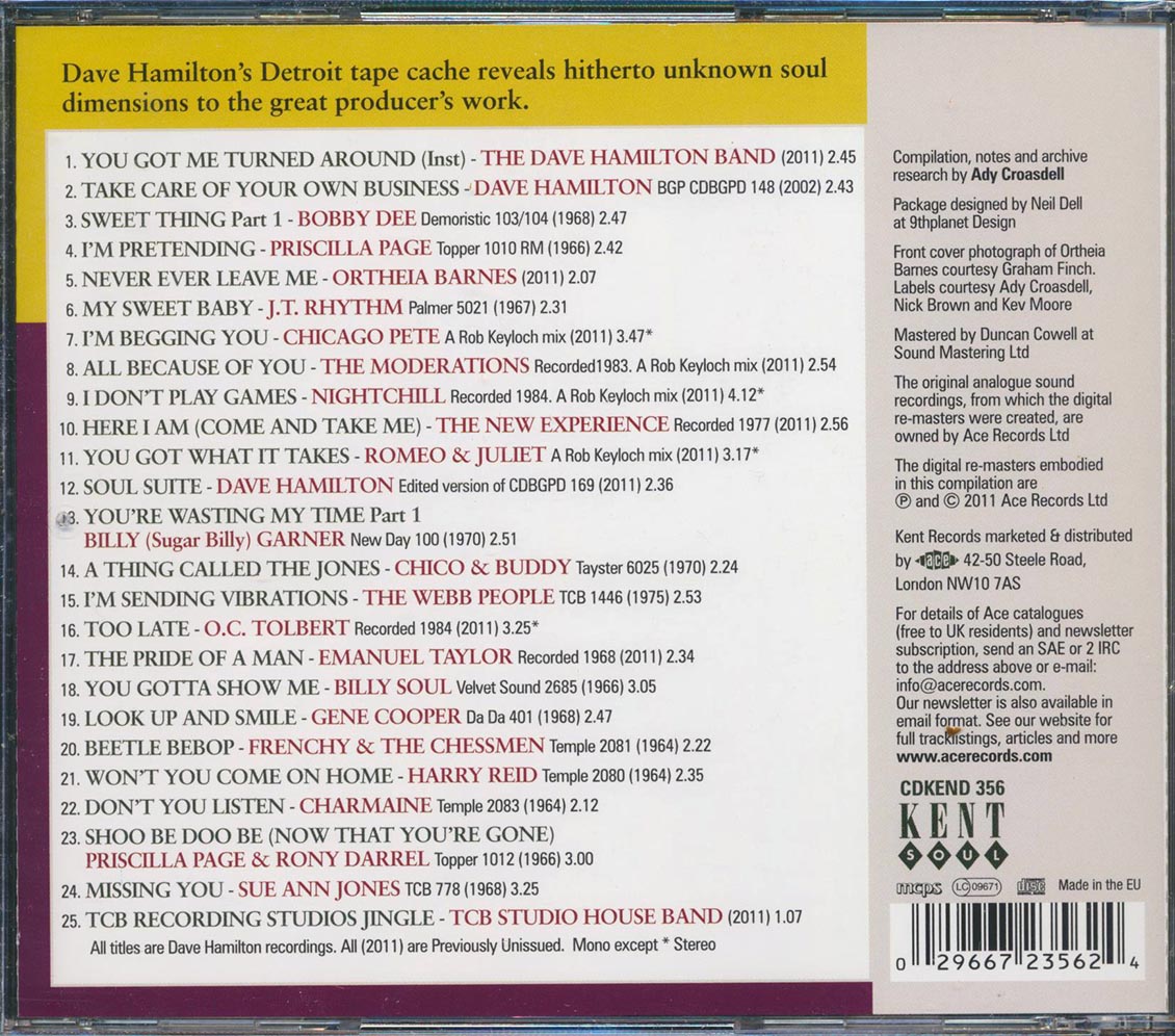 Various - Dave Hamilton's Detroit Soul: The Soul Providers (25 tracks)