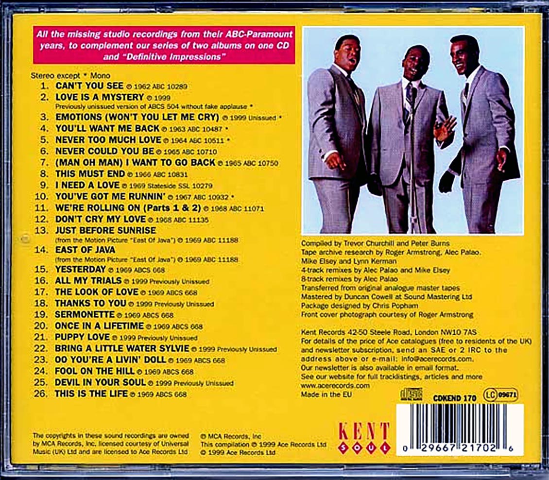 The Impressions - ABC Rarities (26 tracks)