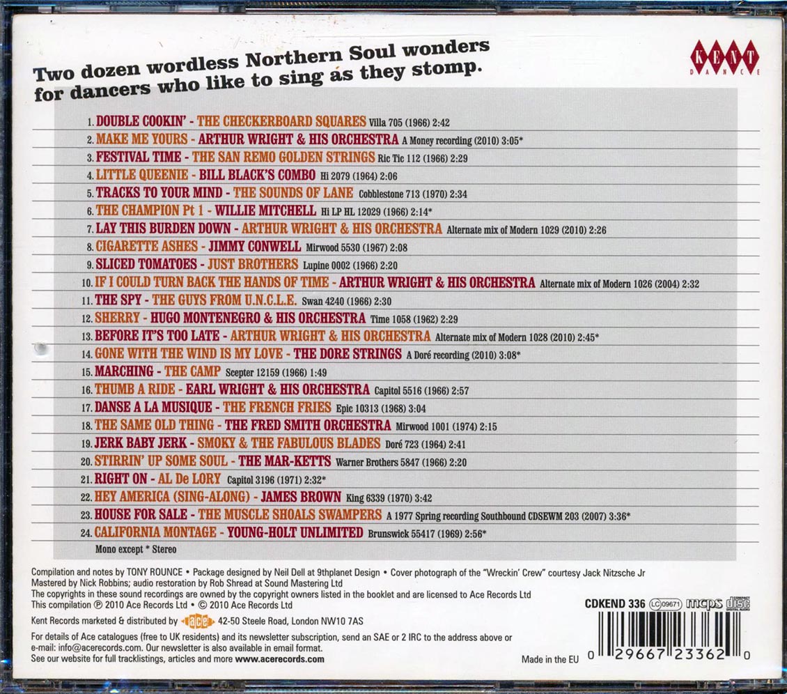 Various - Double Cookin: Classic Northen Soul Instrumentals (24 tracks)