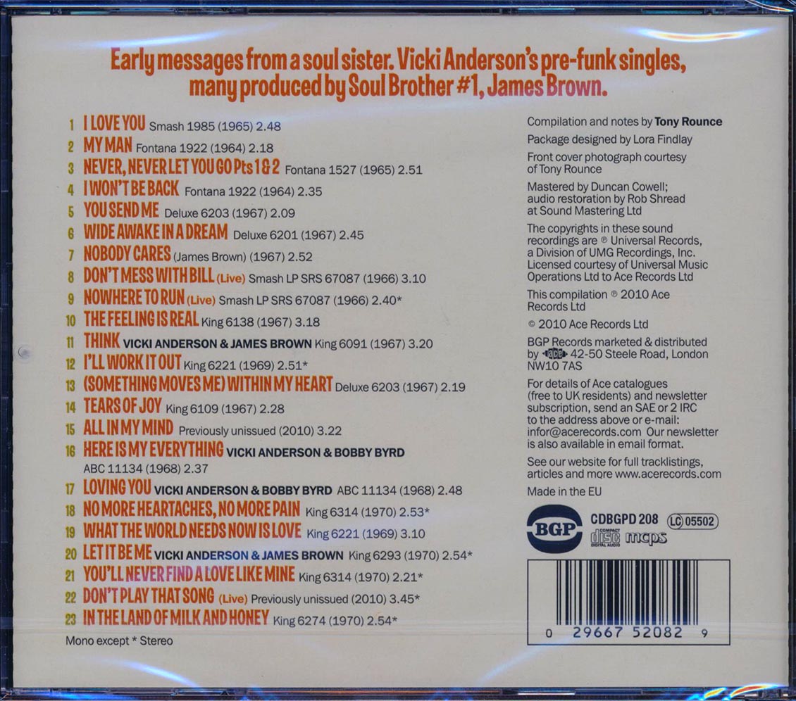 Vicki Anderson - Wide Awake In A Dream: James Brown Productions From The Pre-funk Years (23 tracks)