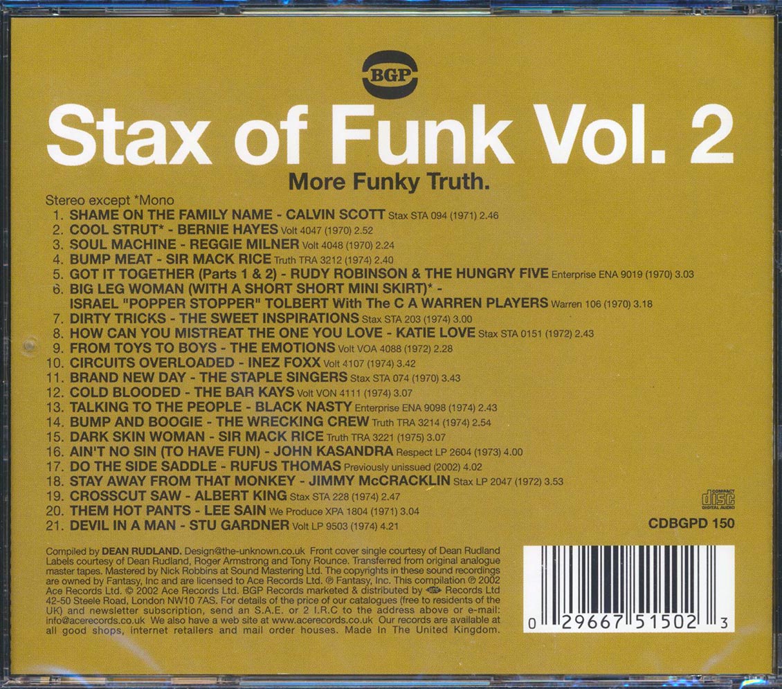Various - Stax Of Funk Volume 2: More Funky Truth (21 tracks)