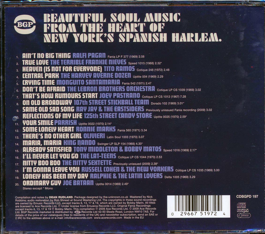 Various - The Soul Of Spanish Harlem (20 tracks)