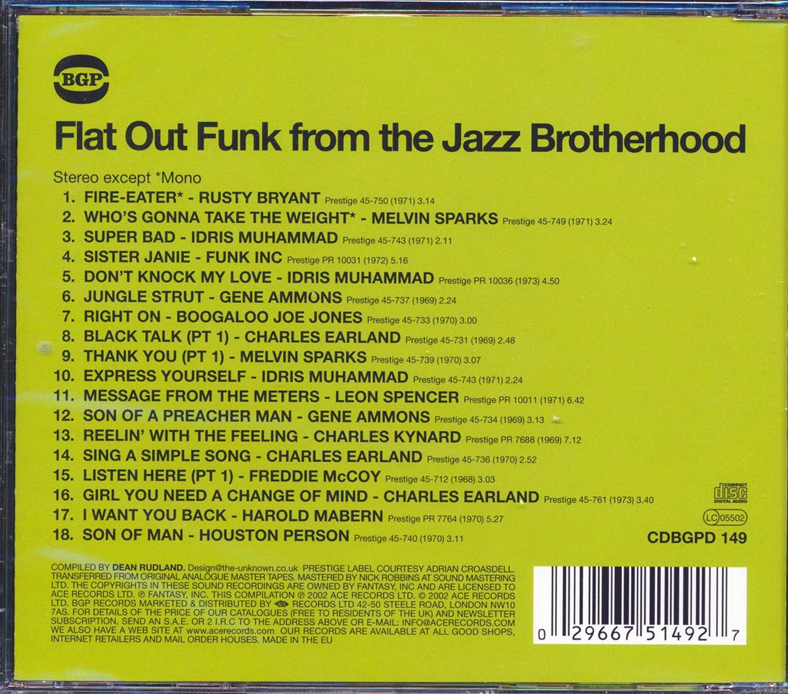 Various - Ain't It Funky Now: Flat Out Funk From The Jazz Brotherhood