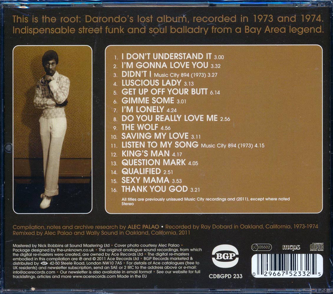 Darondo - Listen To My Song: The Music City Sessions