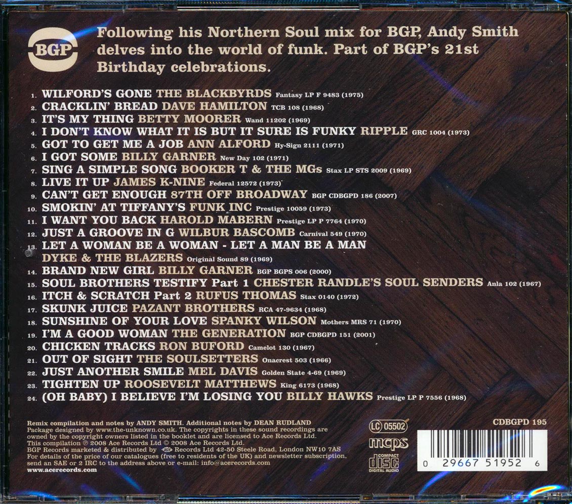 Various - Andy Smith Diggin In The BGP Vaults (24 tracks)