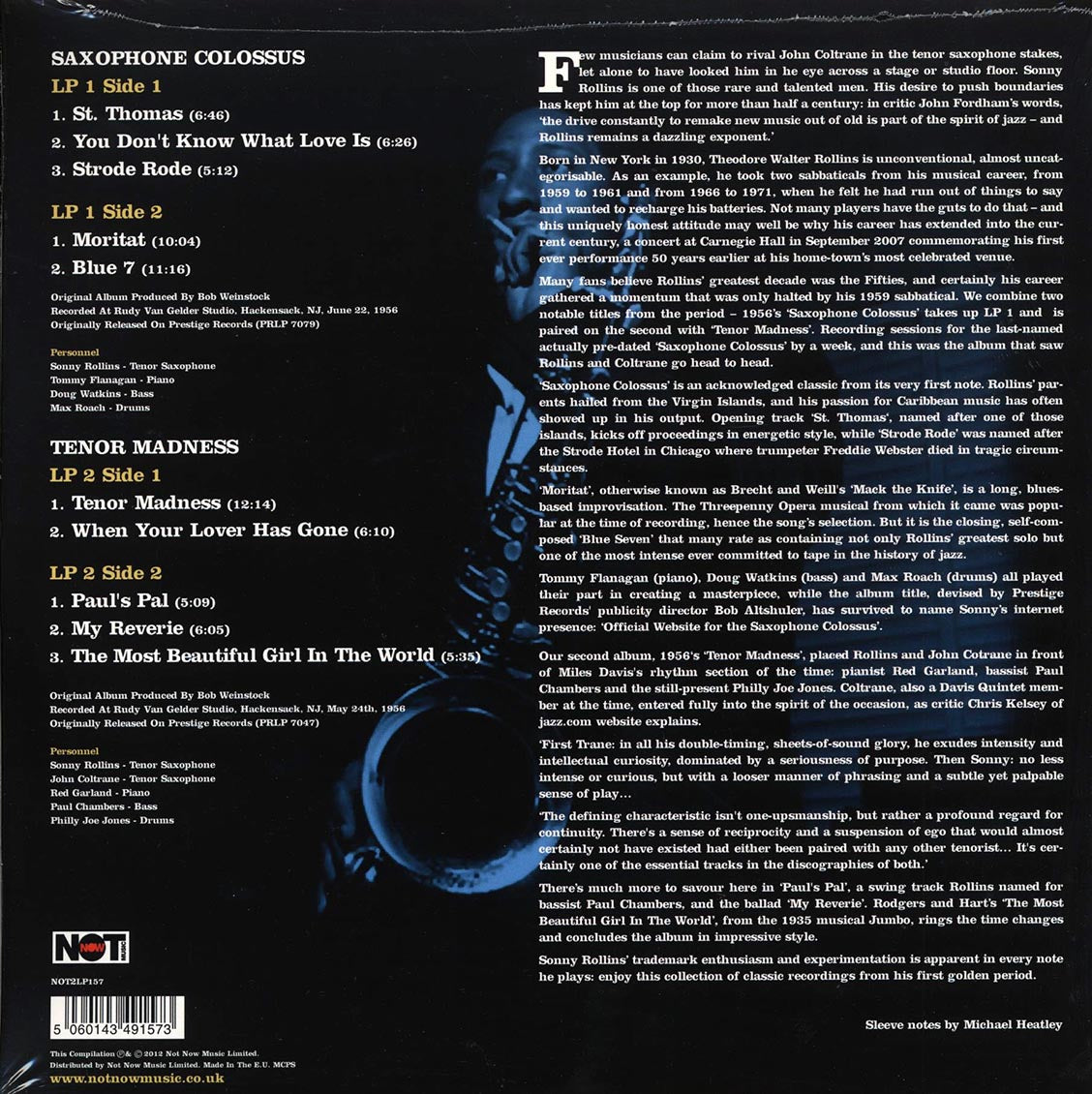 Sonny Rollins - Saxophone Colossus (2xLP) (180g)