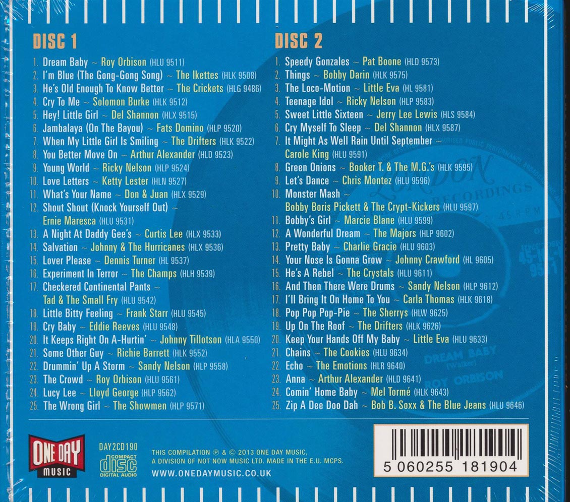 Various - The London American Story 1962 (50 tracks) (2xCD) (deluxe 3-fold digipak)