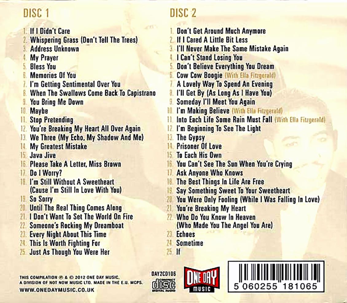 The Ink Spots - The Ultimate Collection (50 tracks) (2xCD) (deluxe 3-fold digipak)