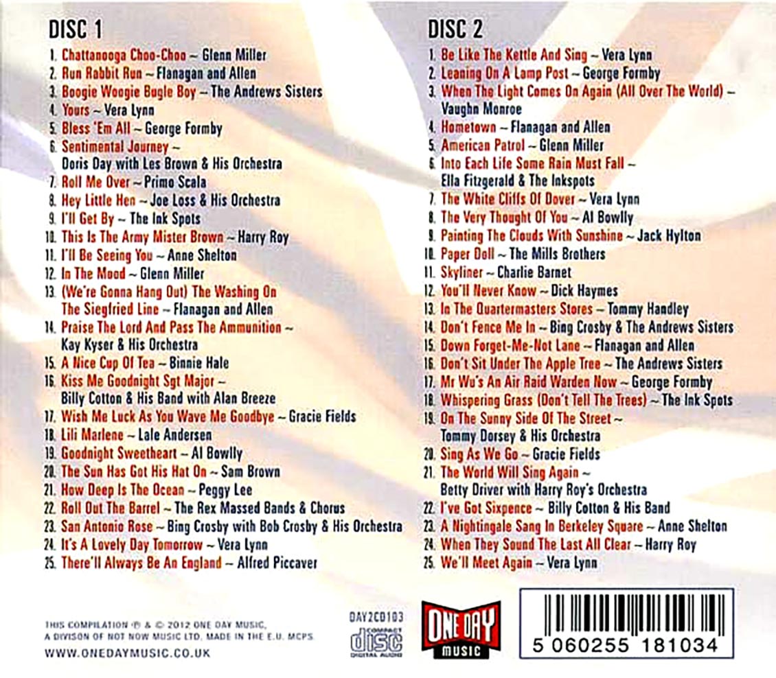 Various - We'll Meet Again: 50 Wartime Favorites (50 tracks) (2xCD) (deluxe 3-fold digipak)