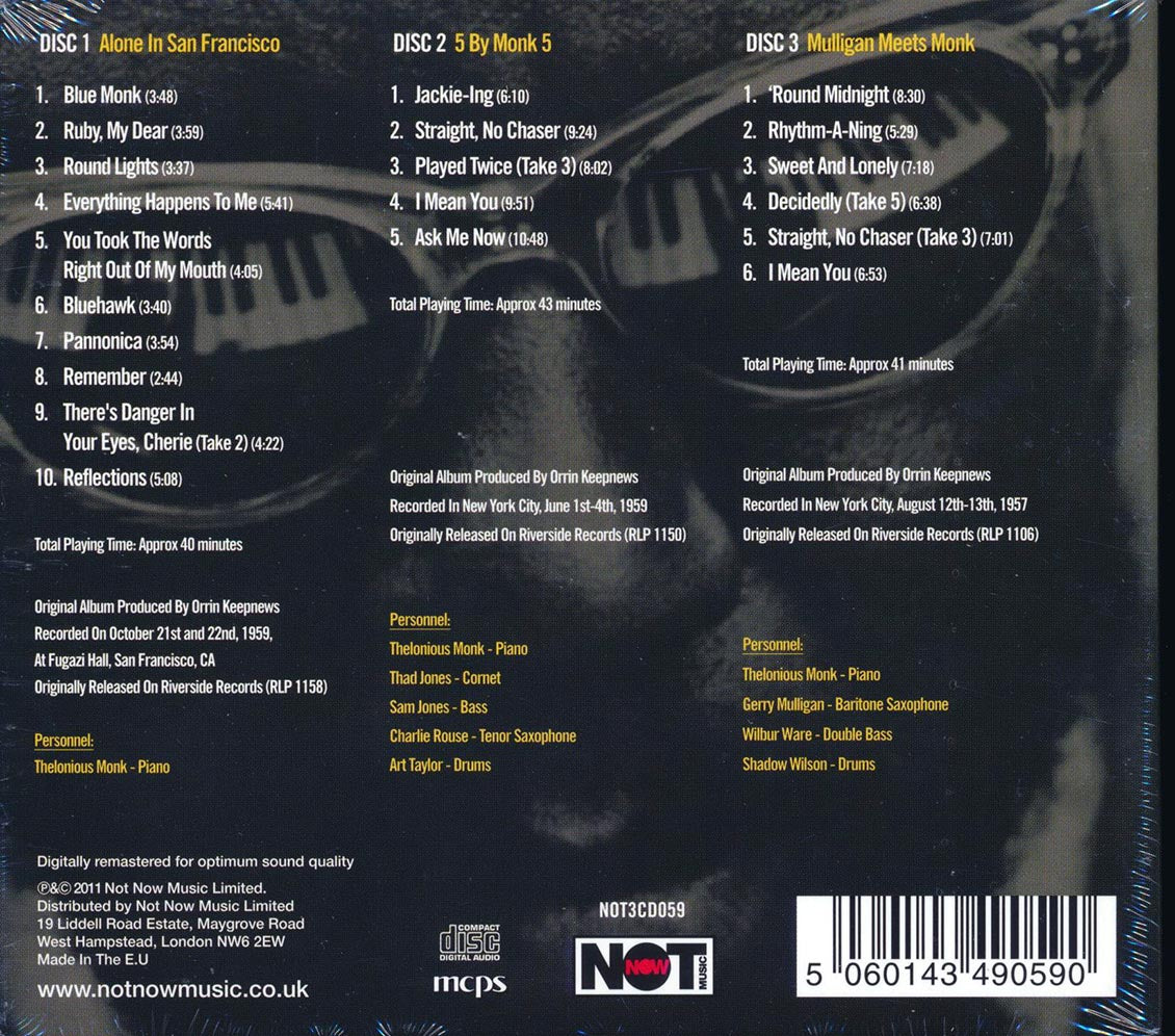 Thelonious Monk - The Riverside Anthology (21 tracks) (3xCD) (deluxe 3-fold digipak)