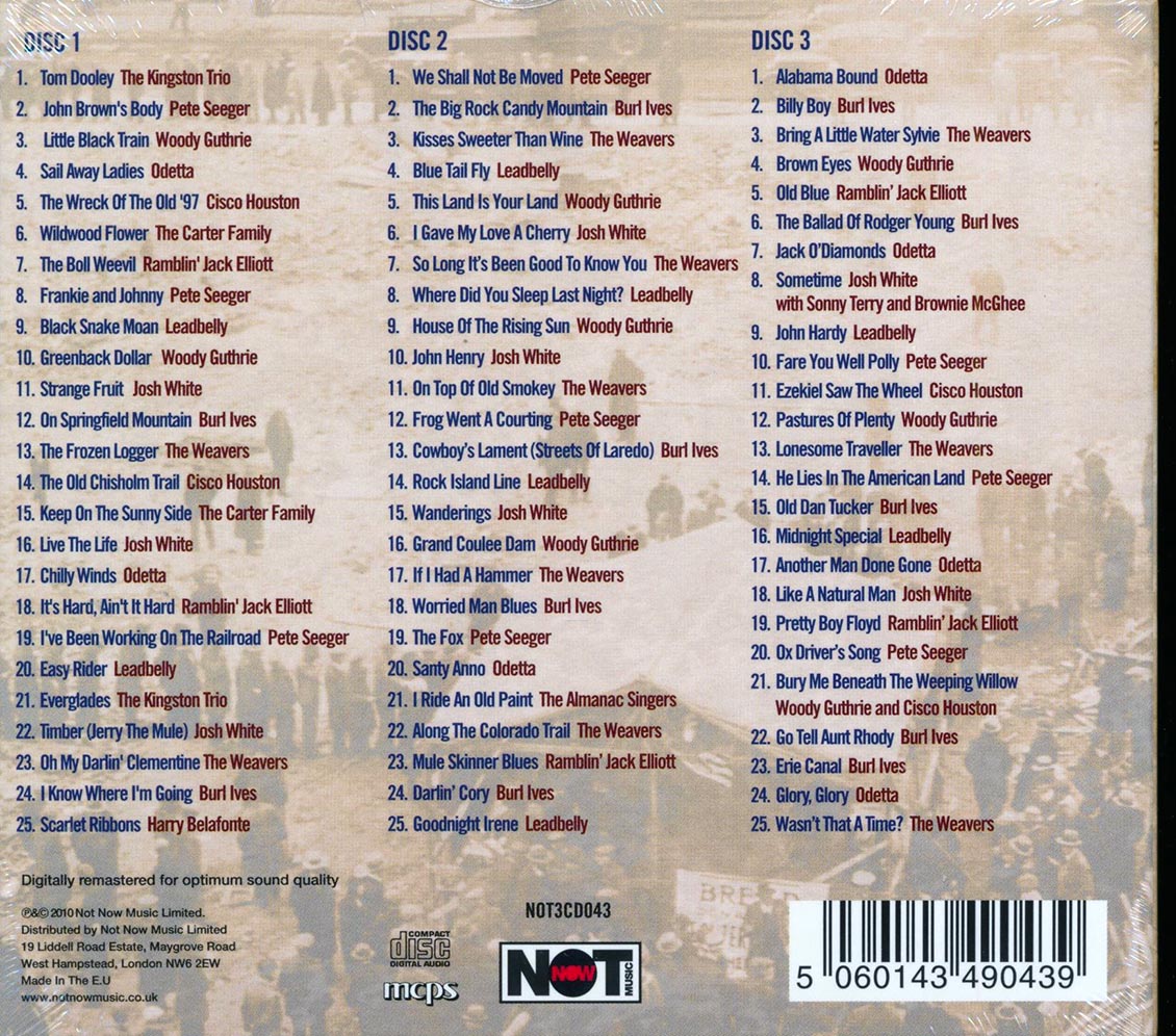 Various - The History Of American Folk: Songs Of Hope And Struggle (75 tracks) (3xCD) (deluxe 3-fold digipak)